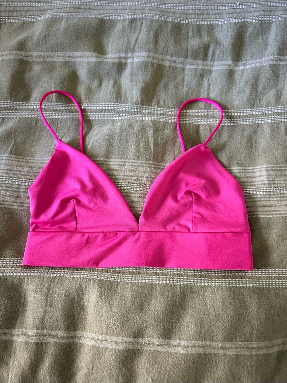 Stradivarius Pink Triangle Backless Strappy Bralette S
